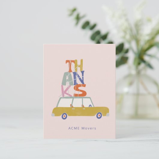 Vielen Dank Postkarte (Stehend Vorderseite)