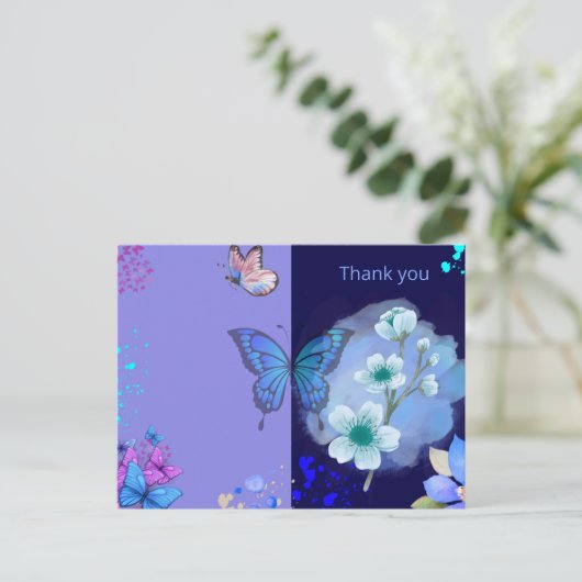 Vielen Dank Postkarte (Stehend Vorderseite)