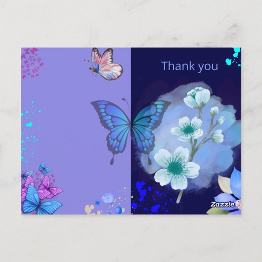 Vielen Dank Postkarte (Rückseite)