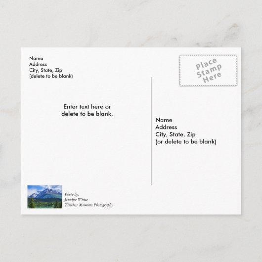 Vielen Dank, Postkarte (Rückseite)