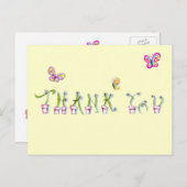 Vielen Dank Postkarte mit Blume - sehen Sie zurück (Vorne/Hinten)