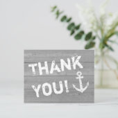 Vielen Dank Postkarten für die nautische Hochzeit (Stehend Vorderseite)