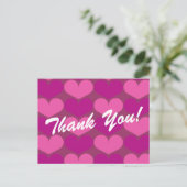 Vielen Dank Postkarten mit Herz-Druck (Stehend Vorderseite)