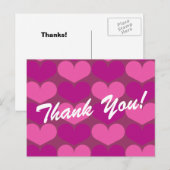 Vielen Dank Postkarten mit Herz-Druck (Vorne/Hinten)