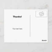 Vielen Dank Postkarten mit Herz-Druck (Rückseite)