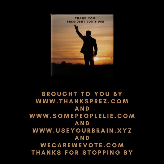 Vielen Dank, Präsident Joe Biden Button