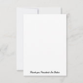 Vielen Dank, Präsident Joe Biden Dankeskarte (Rückseite)