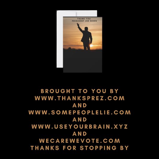 Vielen Dank, Präsident Joe Biden Dankeskarte