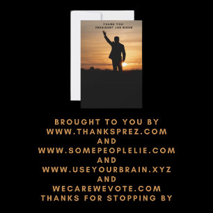 Vielen Dank, Präsident Joe Biden Dankeskarte