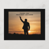 Vielen Dank, Präsident Joe Biden Feiertagspostkarte (Vorderseite)