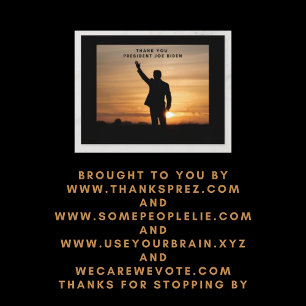 Vielen Dank, Präsident Joe Biden Feiertagspostkarte