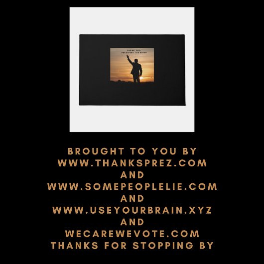 Vielen Dank, Präsident Joe Biden Fußmatte