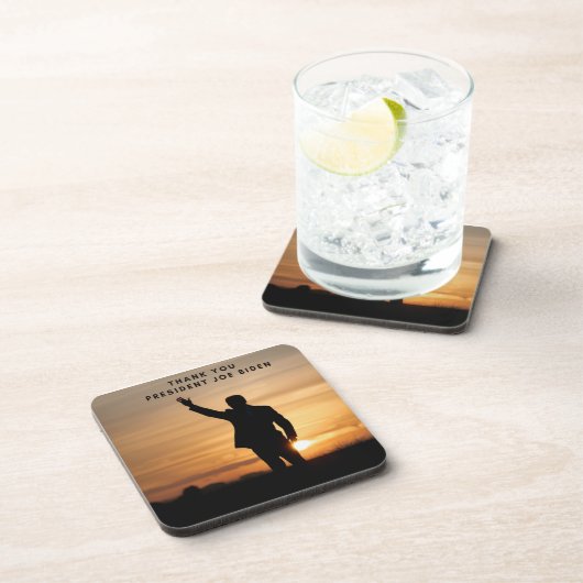 Vielen Dank, Präsident Joe Biden Getränkeuntersetzer (Rechte Seite)