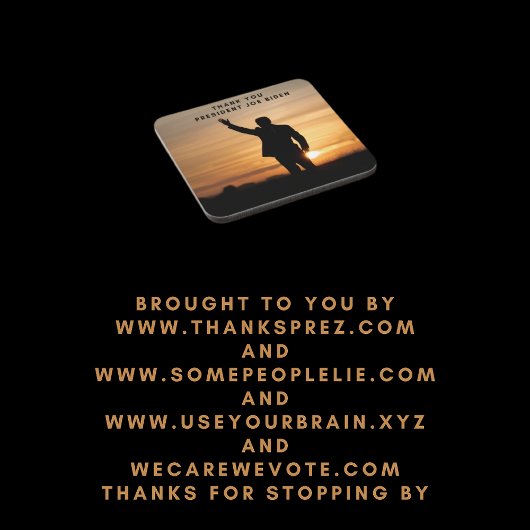 Vielen Dank, Präsident Joe Biden Getränkeuntersetzer