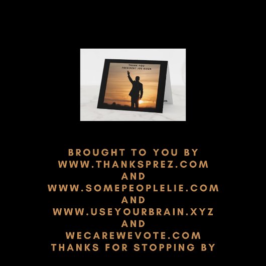 Vielen Dank, Präsident Joe Biden Karte