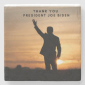 Vielen Dank, Präsident Joe Biden Steinuntersetzer (Vorderseite)