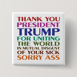 Vielen Dank Präsident Trump - Anti Trump Button