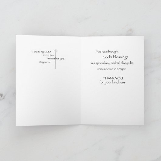 Vielen Dank Priest Cross Dankeskarte (Innenseite)