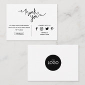 Vielen Dank Promo Code Social Media Ihr Logo Visitenkarte (Vorne/Hinten)
