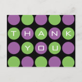 Vielen Dank Punkte auf der schwarzen Postkarte (Vorderseite)