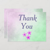 Vielen Dank, Purple Flowers Postkarte (Vorne/Hinten)