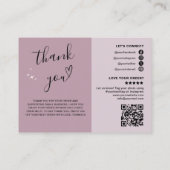 Vielen Dank QR-Code Logo Moderne Social Media Visitenkarte (Rückseite)