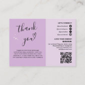 Vielen Dank QR-Code Logo Moderne Social Media Visitenkarte (Rückseite)