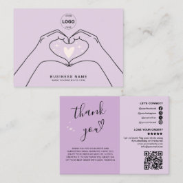 Vielen Dank QR-Code Logo Moderne Social Media Visitenkarte