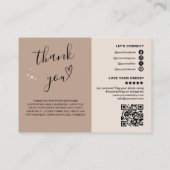 Vielen Dank QR-Code Logo Moderne Social Media Visitenkarte (Rückseite)