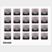 Vielen Dank QR-Code Skript Pink Imitate Glitzer Quadratischer Aufkleber (Blatt)