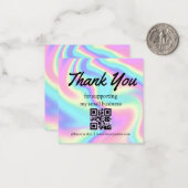 Vielen Dank qr Code Unternehmen holografisch farbi Mitteilungskarte (Vorderseite/Rückseite Beispiel)