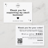 Vielen Dank Qr-Logoabschlag Verlass einer Überprüf Visitenkarte (Vorne/Hinten)