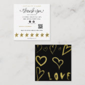 *~* Vielen Dank QR Prämien Gold Stars Treuekarte (Vorne/Hinten)