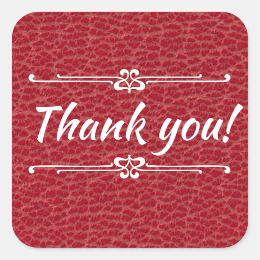 Vielen Dank Quadratischer Aufkleber (Vorderseite)