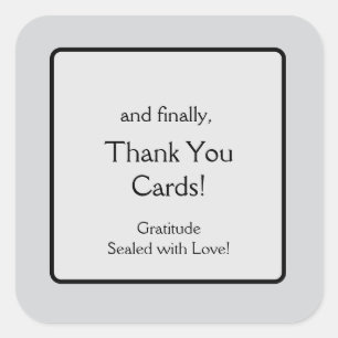 Vielen Dank Quadratischer Aufkleber