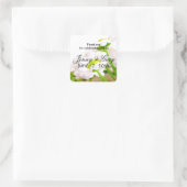 Vielen Dank Quadratischer Aufkleber (Tasche)