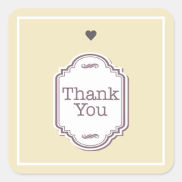 Vielen Dank Quadratischer Aufkleber