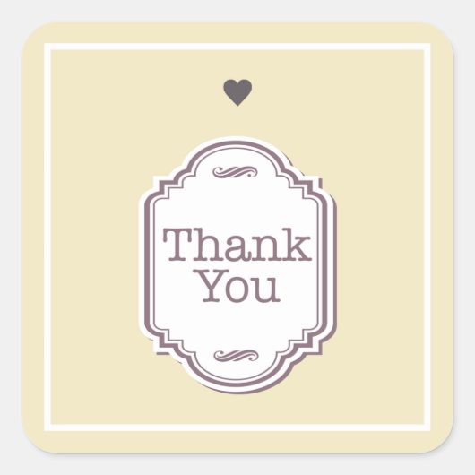 Vielen Dank Quadratischer Aufkleber (Vorderseite)