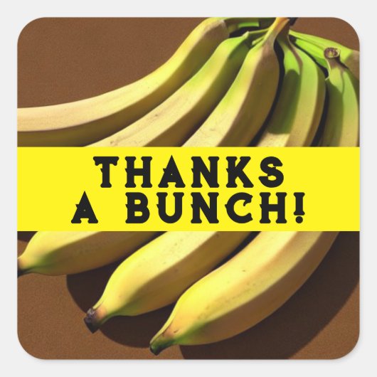 Vielen Dank Quadratischer Aufkleber (Vorderseite)