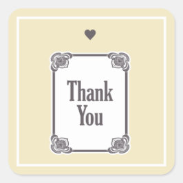 Vielen Dank Quadratischer Aufkleber