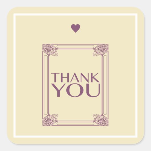 Vielen Dank Quadratischer Aufkleber (Vorderseite)