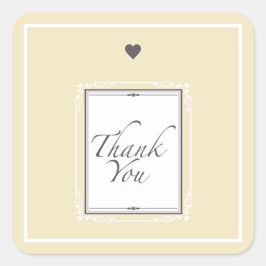 Vielen Dank Quadratischer Aufkleber (Vorderseite)