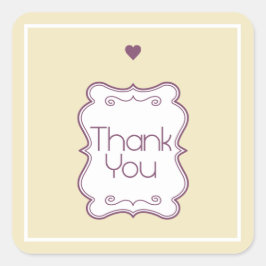 Vielen Dank Quadratischer Aufkleber