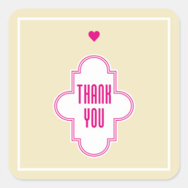 Vielen Dank Quadratischer Aufkleber