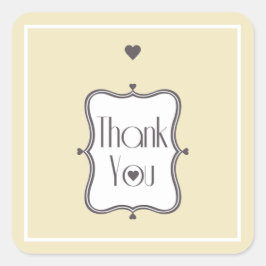 Vielen Dank Quadratischer Aufkleber