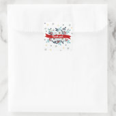 Vielen Dank Quadratischer Aufkleber (Tasche)