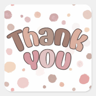 Vielen Dank Quadratischer Aufkleber