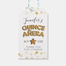 Vielen Dank Quinceañera Gold Geburtstagsballons