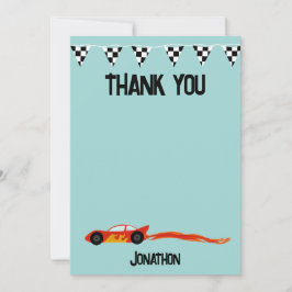 Vielen Dank Racecar Geburtstagsparty Kids Cars Dankeskarte