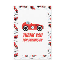 Vielen Dank Racing Car Theme Card